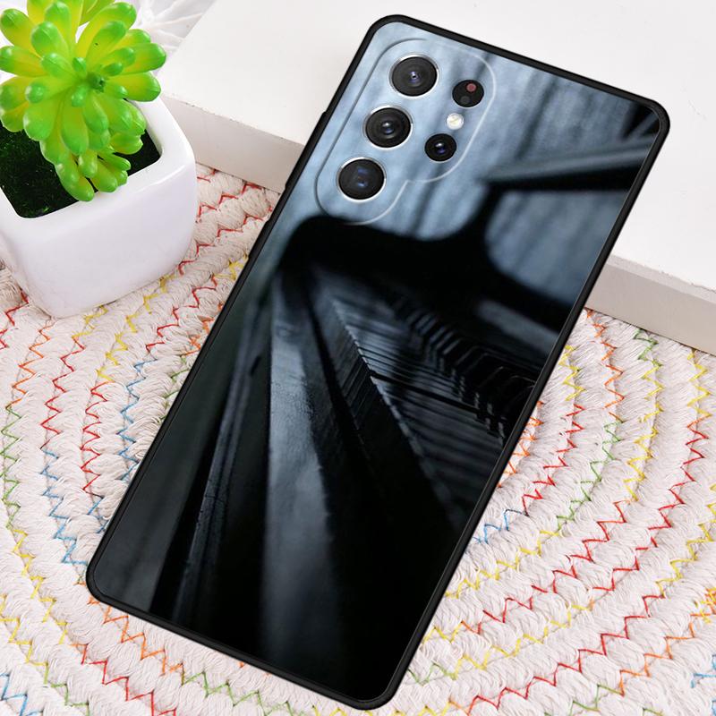 Music Piano Elegant Silicone Phone Case For Samsung Galaxy Note 10 Pro S26 S25 S24 S23 S22 S21 Plus S25Ultra Capa Cover