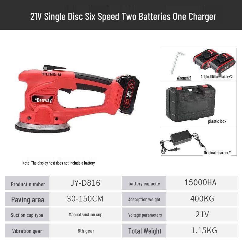 High-Power Electric Tile Leveling Suction Cup Vibrator