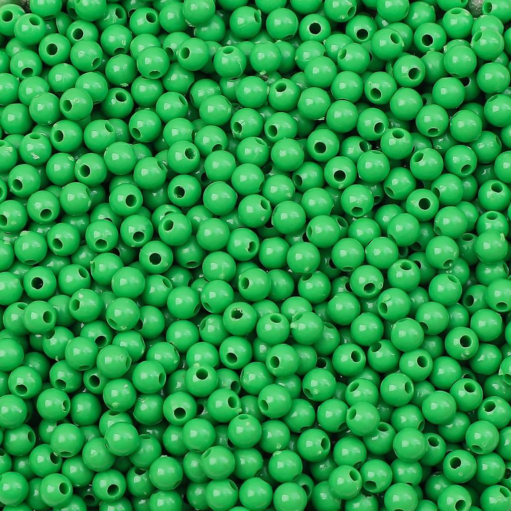 900Pcs Acrylic Beads Solid Colored Round Loose Spacer Beads for Jewelry Making DIY Bracelets Necklace