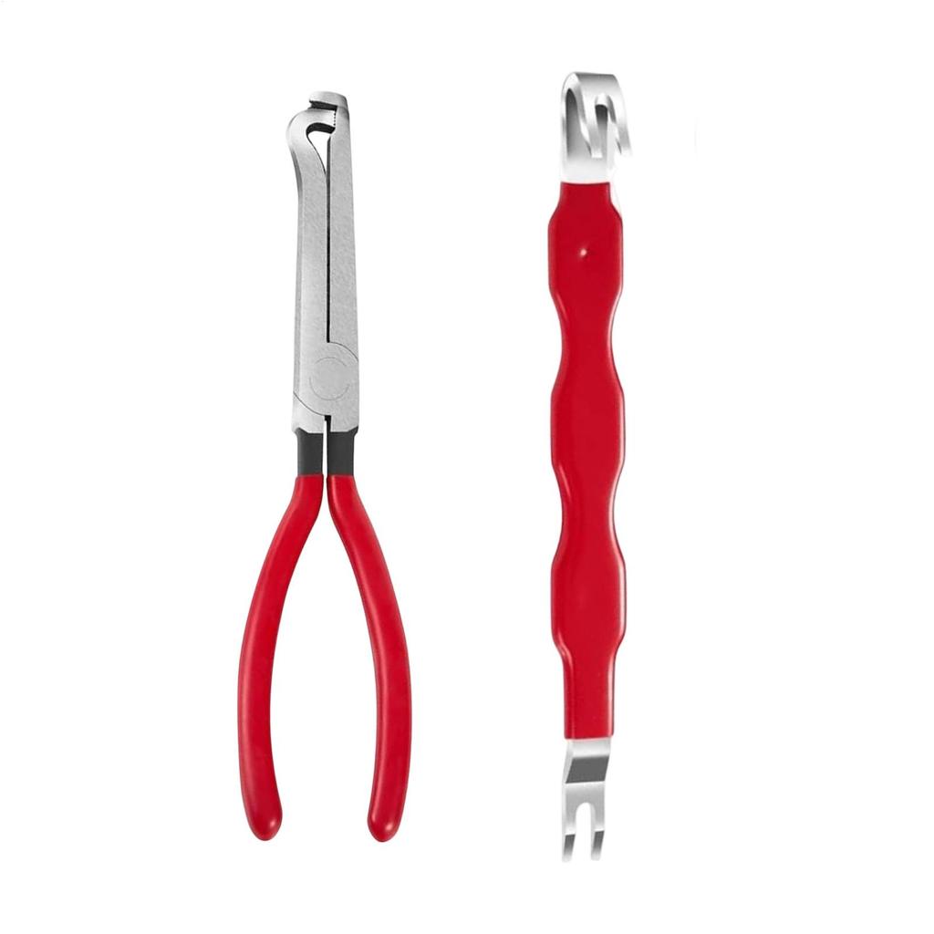 2pcs Electrical Disconnect Pliers Bendable Straight Head Wire Cutters Oil Pipe Disconnecting Pliers Electrical Connector Removal