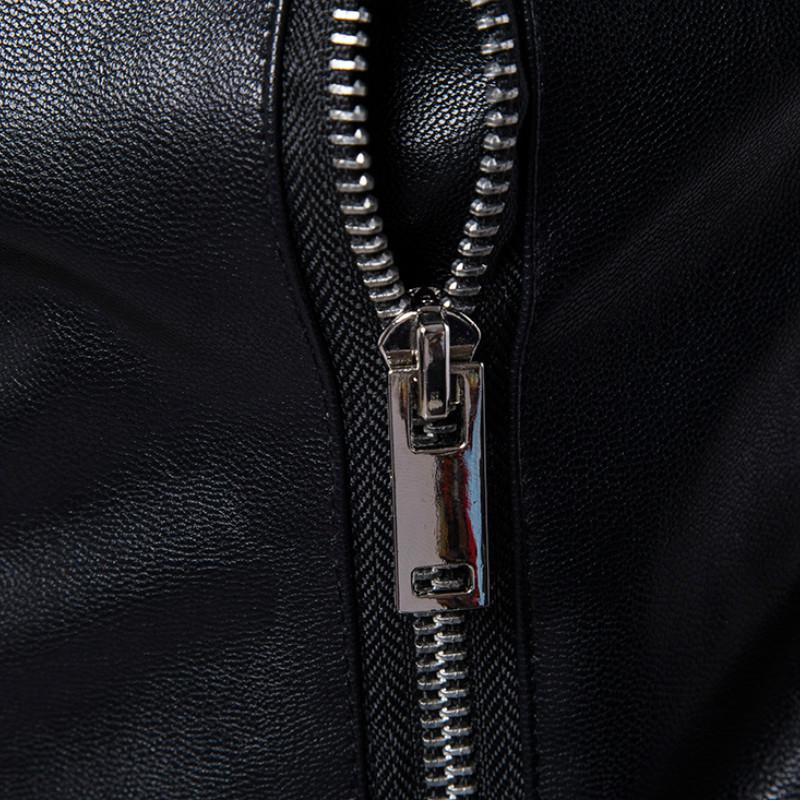 Cappotto da motociclista moda autunno inverno slim giacca in pelle da uomo