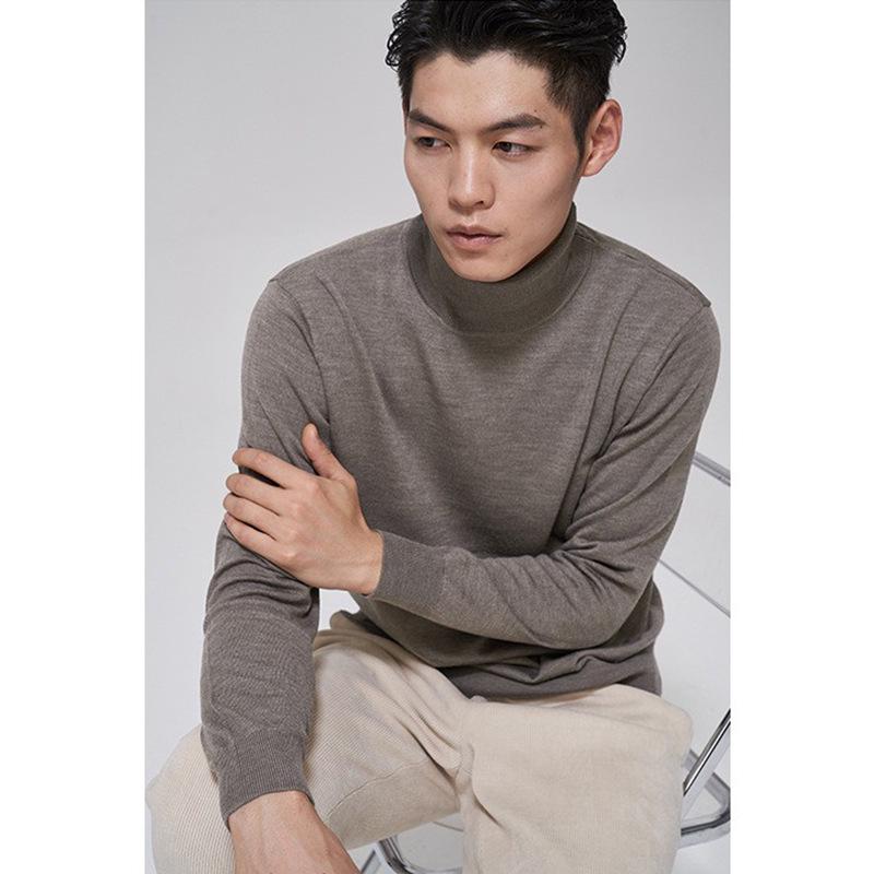 

Pure Wool High Neck Loose Knit Sweater - 2022 Autumn Casual Wear Double Extra Large