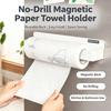 Bohrloser Multifunktionaler Papierhandtuchhalter, Magnetisches Wiederverwendbares Rückendesign, Küchenhandtuchhalter & Toilettenpapierhalter für Küche & Badezimmer
