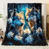 Fierce Growling Tiger Flannel Blanket Cool Wild Animal Portrait Throw Blanket Novelty Blanket Gift For Tiger Enthusiasts