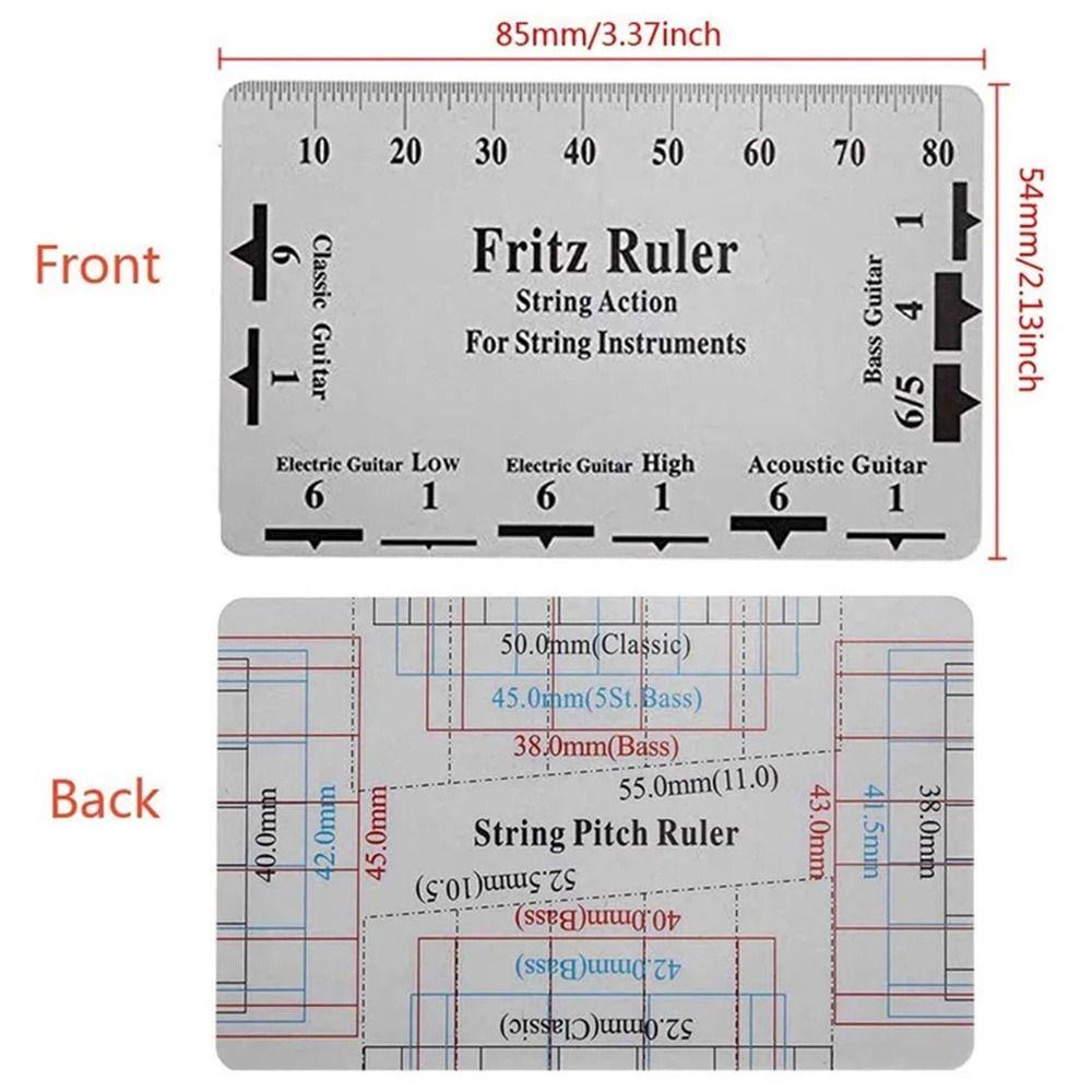 Measurement Guitar Ruler Guitar Strings Action Gauge Ruler String Pitch Ruler  Classical Guitar