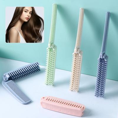 1pcs Portable Folding Comb Hair Brush Anti-static Travel Hair Brush Wheat Straw Folding Hairdressing Styling Beauty Tool