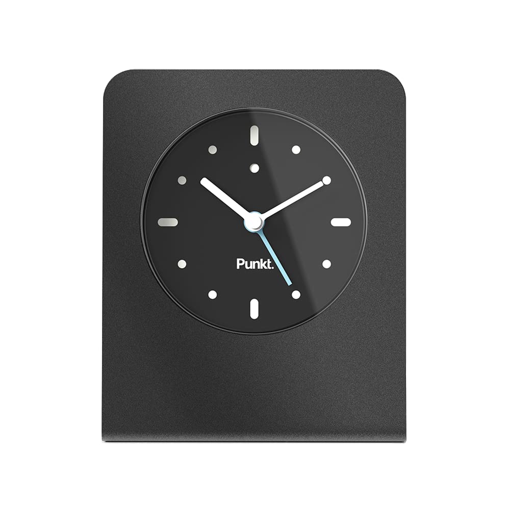 

AC02 Analog Alarm Clock in Electronic Sound Alarm Quartz Aluminum Body Glass Frame Jasper Morrison Design Punkt. [Made Japan] (Light Blue)