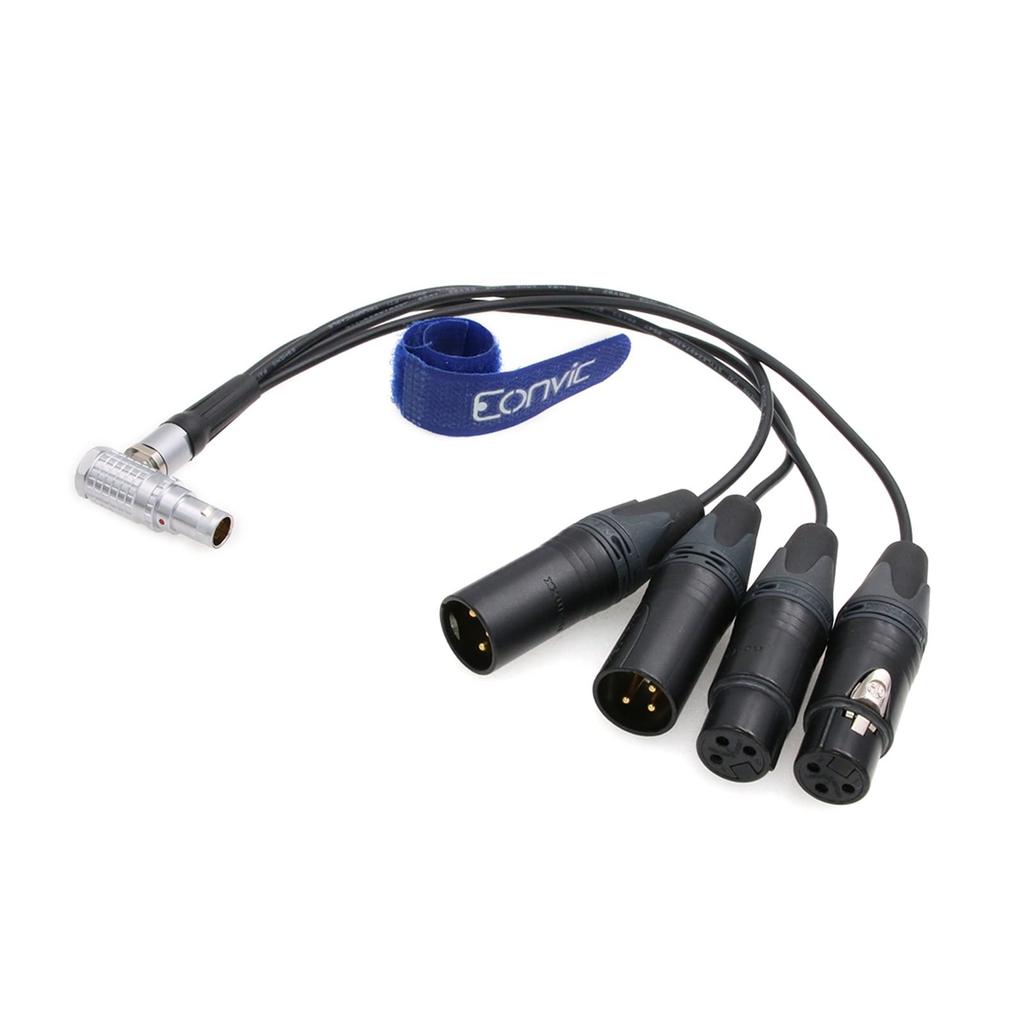 Eonvic zu XLRAtomos Breakout Audiokabel für Shogun Monitor-Recorder Winkel 10-Pin 2x3-Pin Ein-/Ausgang (Rechter 10-Pin)
