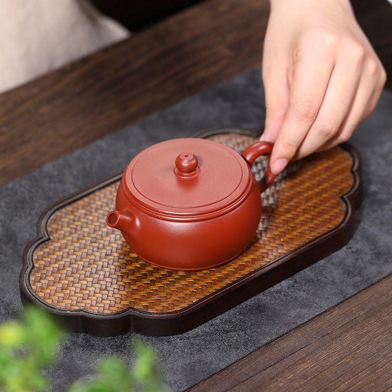 Yixing Handmade Zisha Teapot - Zhu Ni Da Hong Pao, Wide Mouth, Retro Style, Perfect for Gongfu Tea Brewing at Home Standard Box Packaging