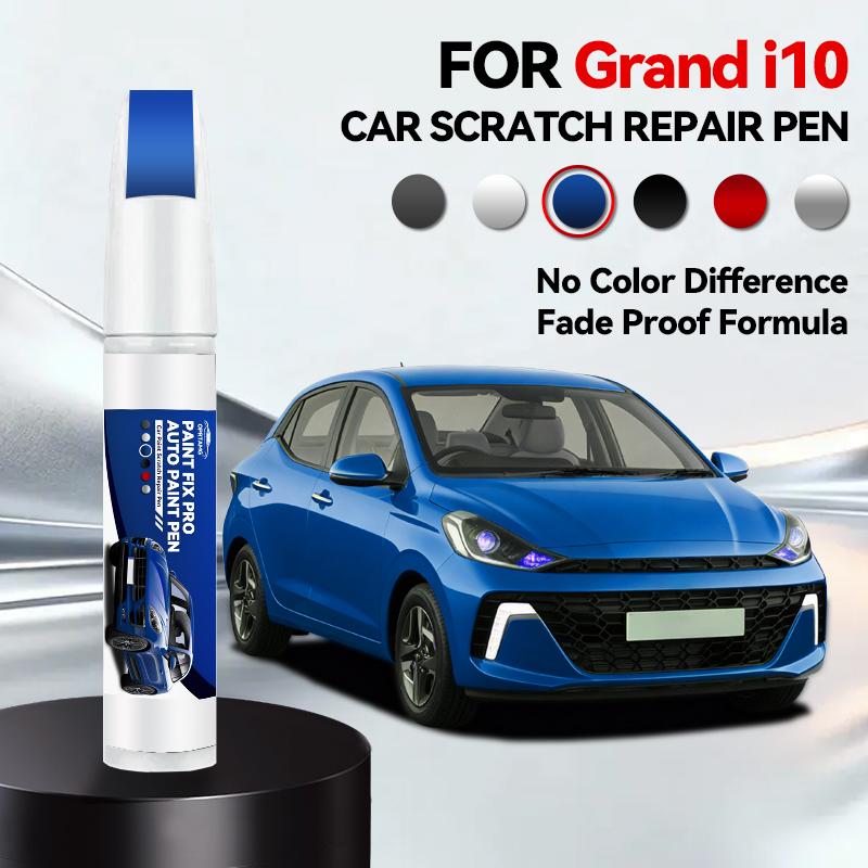 Per Hyundai Grand i10 1996-2026 Penna per Riparazione Vernice Ritocco Rimuovi Graffi Fai da Te Accessori Auto Nero Bianco
