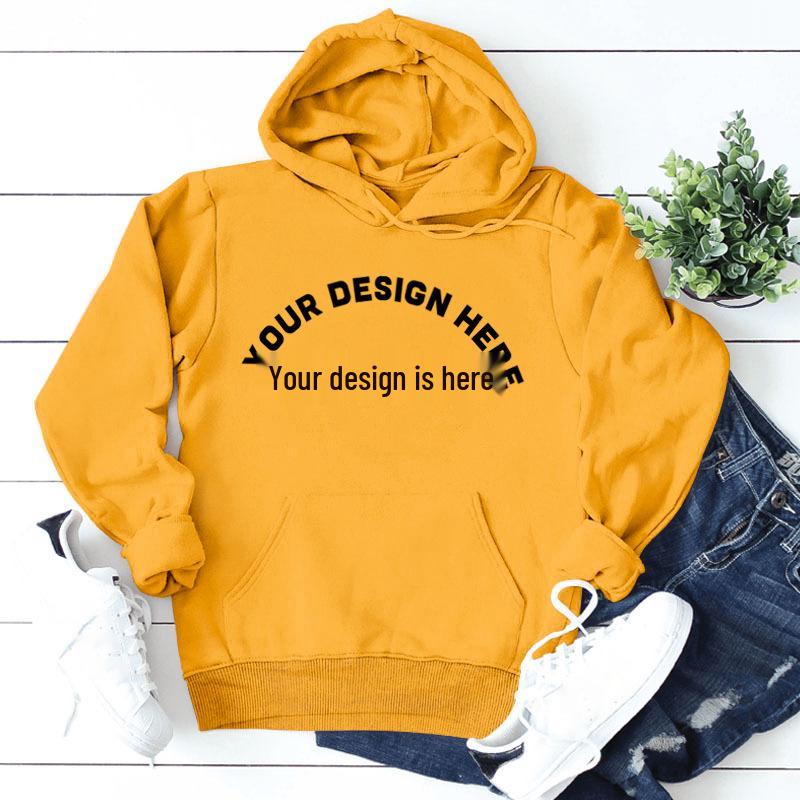Custom Hooded Sweatshirt: One-Piece DIY with Image Print, Minimal Order Required