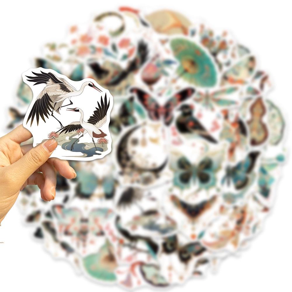 50 Sheets Of Retro Style Graffiti Stickers For Guitar Notebook And Luggage Waterproof Diy Decor