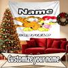 Custom Name Personalized Garfield Print Tapestry, Wall Art Decor, Bedroom, Dorm, Apartment, LivingRoom, Party Backdrop, Gift for Birthday