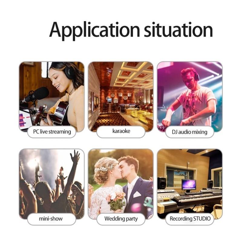 Professional Mixer Bluetooth 5.0 Computer Recording Live Broadcast Small Home Stage Audio Reverb System Sound Card Mixer
