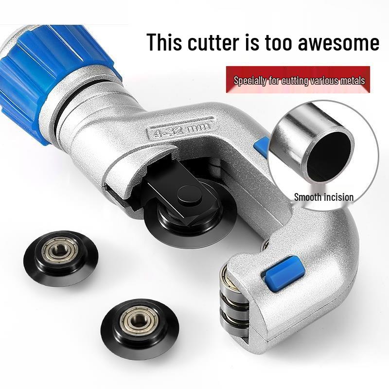 Stainless Steel Bearing Pipe Cutter for Metal, Copper, and Plastic Tubes