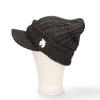 Mozu Cable Visor Knit Cap with Black Brim, Adult,