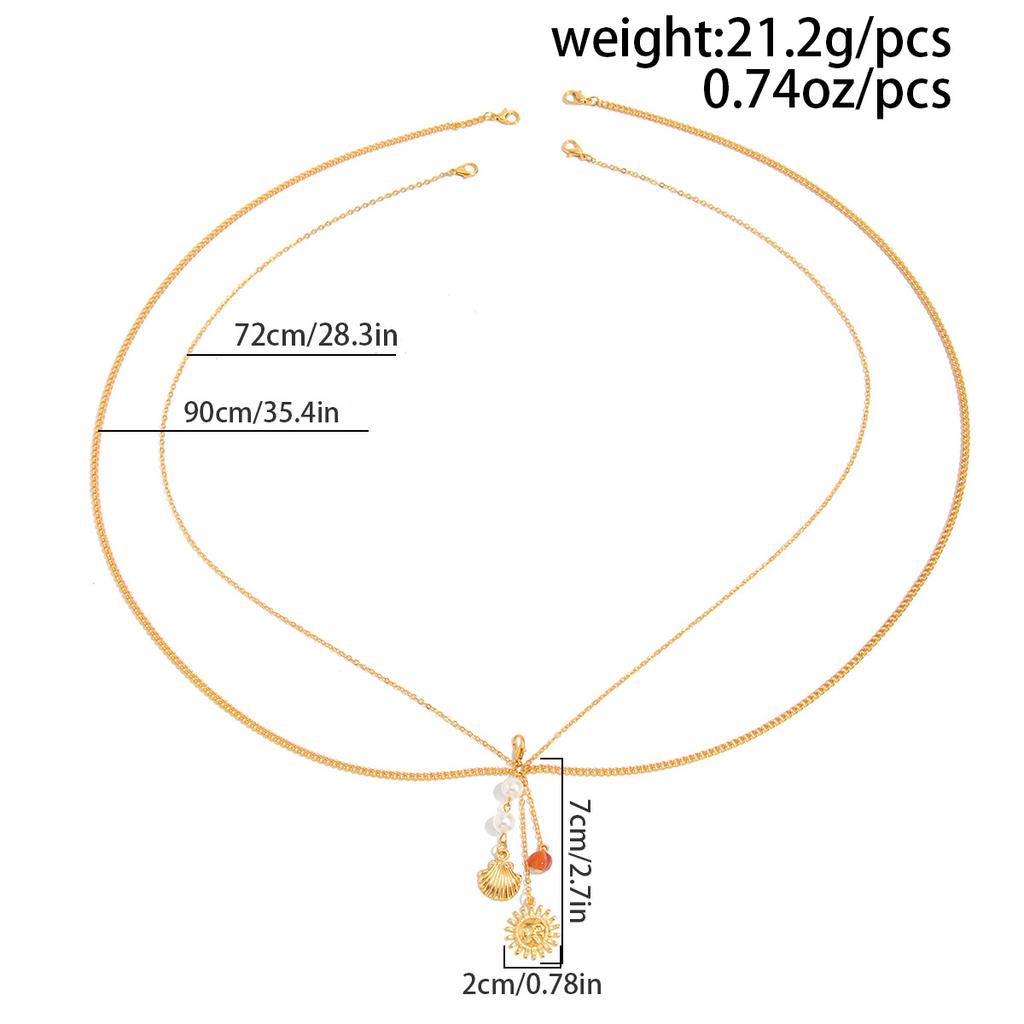 Gold Color Starfish Shell Pendant Bra Chain Summer Sexy Chest Chain Lingerie Party Jewelry 2025 Trendy Multi-layered Body Chain Accessories for Women