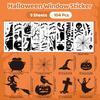 6/8/9 Sheets Halloween Window Clings Cute Ghost Pumpkin Bat Removable Self Adhesive For Home Party Glass Decor