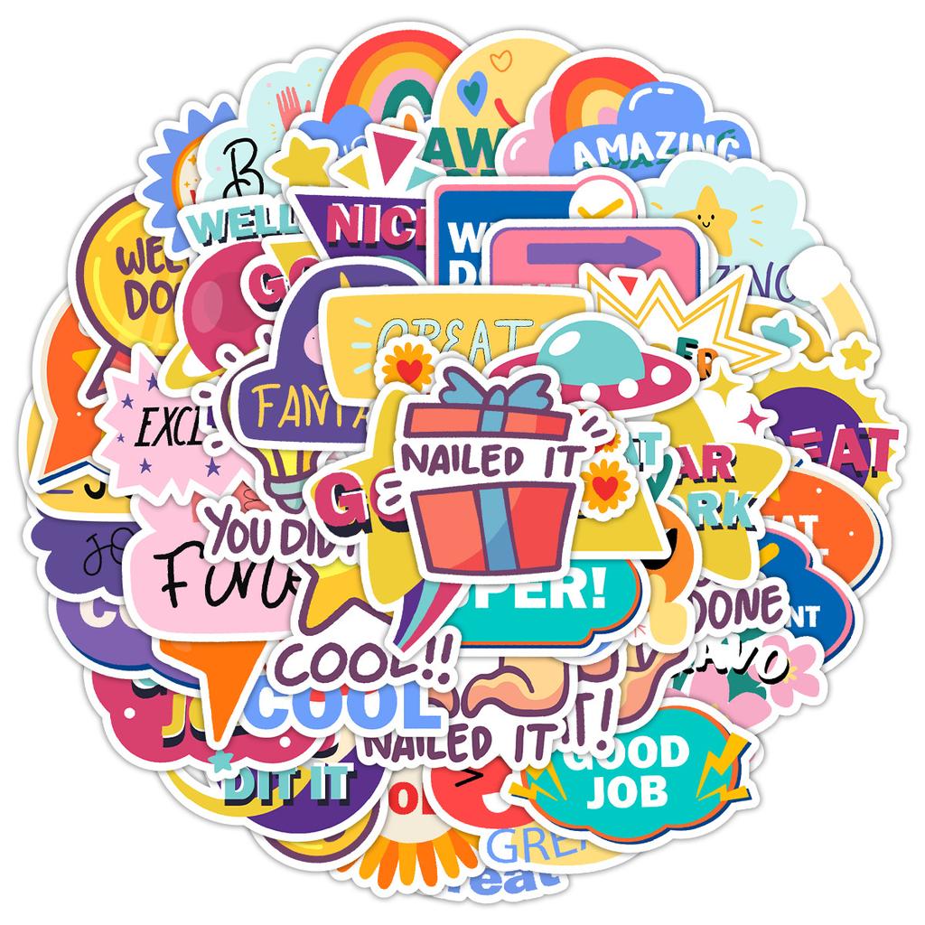 50 Reward Series Graffiti Stickers Mobile Suitcase Waterproof Decorative Stickers Creative Stationery Stickers