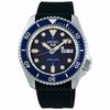 SRPD93 Men's Watch - Five Sports - Automatic Movement, Blue Sunray Dial, Blue Bezel, Stainless Steel Case, Black Silicone Strap, Day/Date Displa