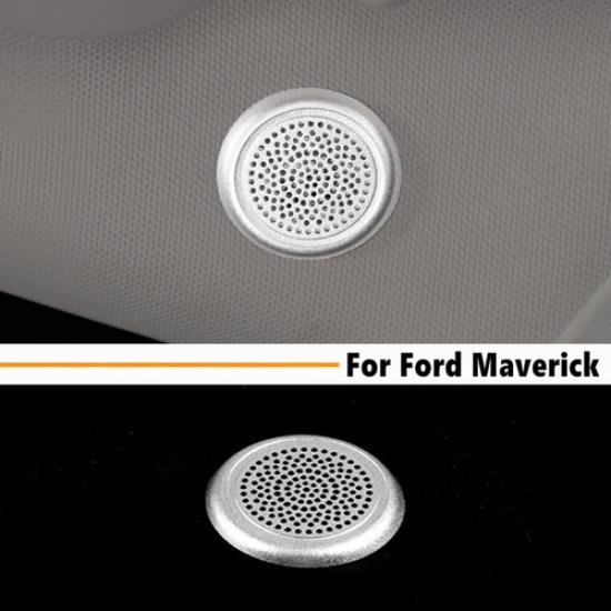Car Top Roof Speaker Cover Trim For Ford Maverick 22-25 Accessories Silver Steel