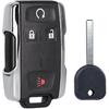 Key Fob Remote Replacement Fits for Chevy Silverado Colorado GMC Canyon Sierra 1500 2500 3500 2014-2021 M3N-32337100 315mhz with Uncut Transponder