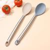Practical Silicone Utensils Serving Spoon for Efficient Stirring and Scooping with Soft Grip and Spill Proof Assurances