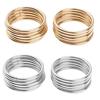 10ks Svařovaný železný kov lapač snů Prsteny Macrame Hoop Loop Craft Silver