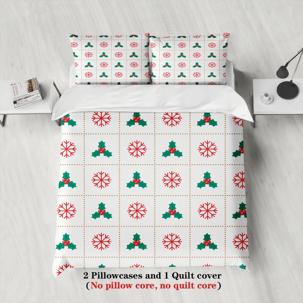Christmas Bedding Set Christmas Gift Duvet Cover Set Single Twin Queen King Size No Filling Christmas Gift For Home Decor