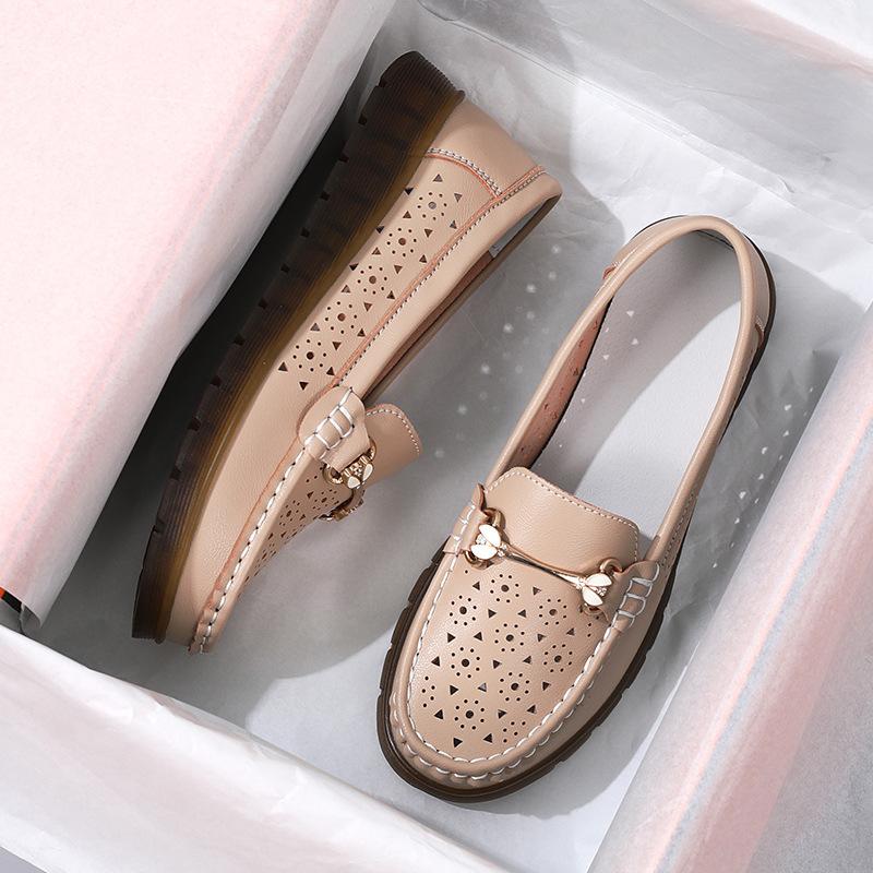 

Doudou женские весенние и осенние туфли с плоской подошвой, нескользящие, для матерей среднего и пожилого возраста, с мягкой подошвой из говяжьих сухожилий 41 абрикосовый