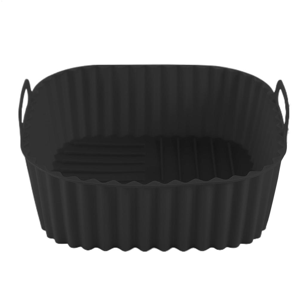 21cm Silicone Air Fryers Oven Baking Tray Pizza Fried Chicken Airfryer Silicone Basket Reusable Airfryer Pan Liner Accessories