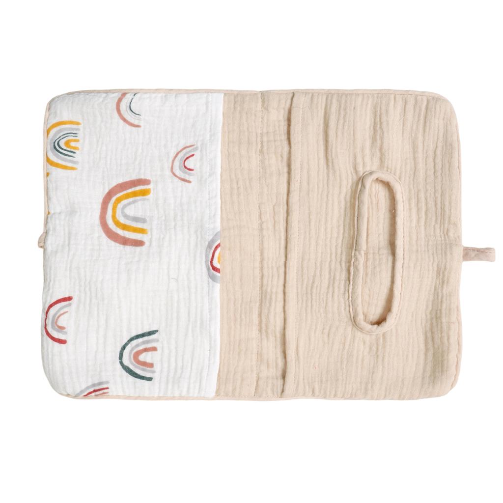 Storage Bag Soft Cotton Infant Bed Rail Storage Organizer Bag Providing Quick Access to Essentials During Nighttime Care