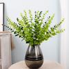 Eucalyptus Stem Decor 24 Leaves Plastic Iron Wire Artificial Fake Faux Eucalyptus Stem for Home