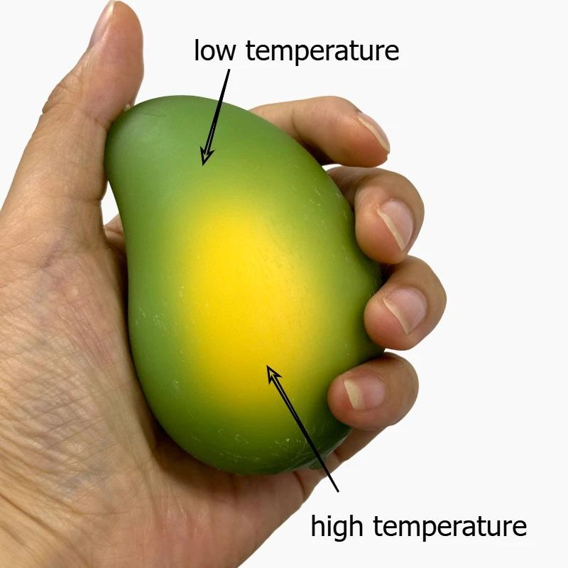 Color Changing Mango Squishy Fidget Toy, Soft ASMR Sensory Squeeze Ball, Anti-Anxiety Stress Relief Fidget Toy for Kids Adults