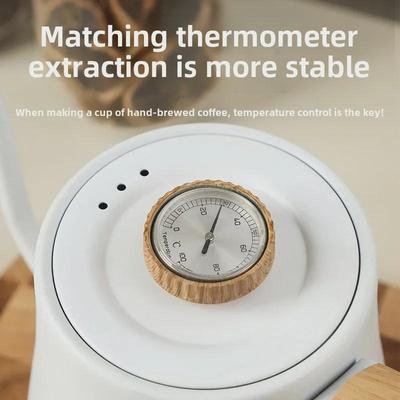 Electric Slim Mouth Coffee Kettle with Temperature Gauge