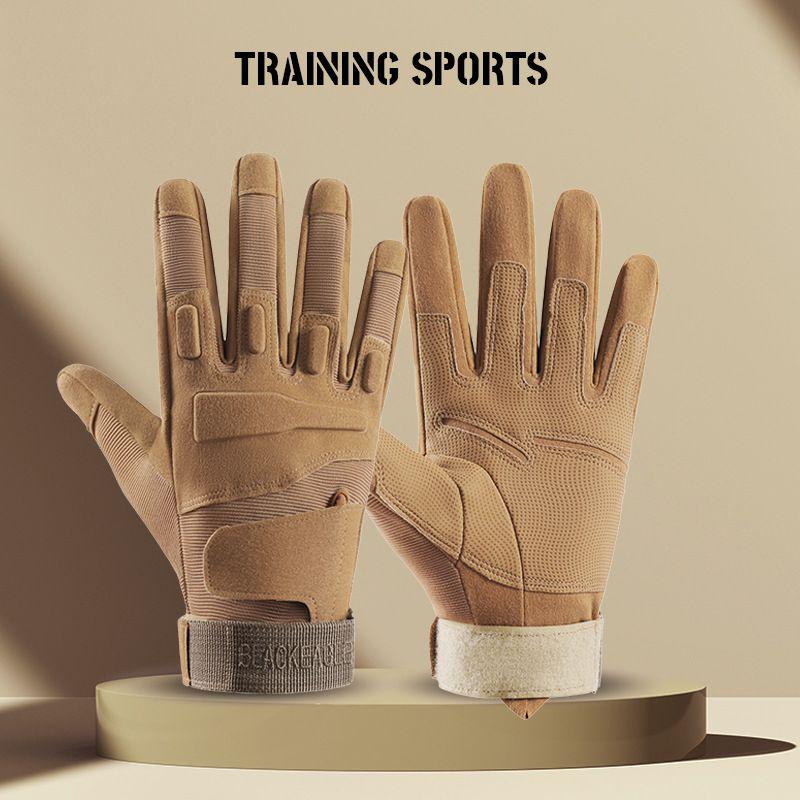 Tactical Gloves Full Finger All Year Round Outdoor Hiking Sports Fitness Touch Screen Non Slip Abrasion Resistant Fighting Cycling Training Gloves
