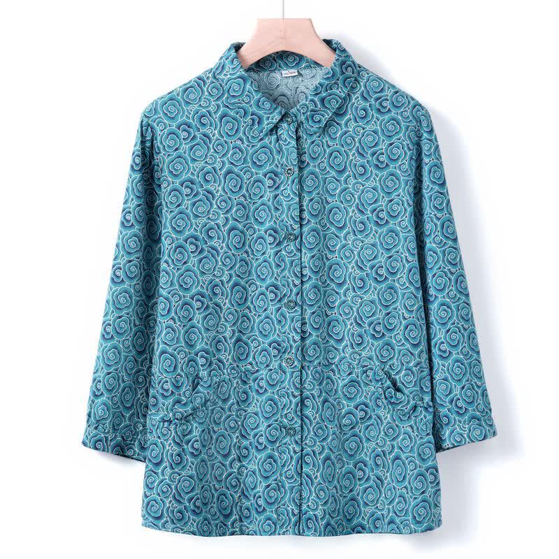 Yuzhaolin Women's 100% Cotton Floral Summer Shirt