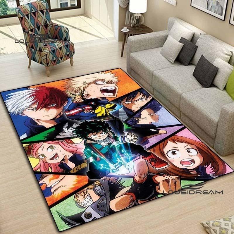 My Hero Academia Anime Koberec a kobereček Móda Domů Kreslený Dekorace Koberec obývací pokoj Ložnice Oblast Koberec pracovna Veranda podložka u postele