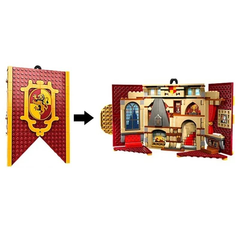 

LEGP Ideas Set of 4 Academy Flag Blocks suit, Collectible Adult Toys, Birthday Gifts and Magic RPG Supplie, Magic Games for Teen