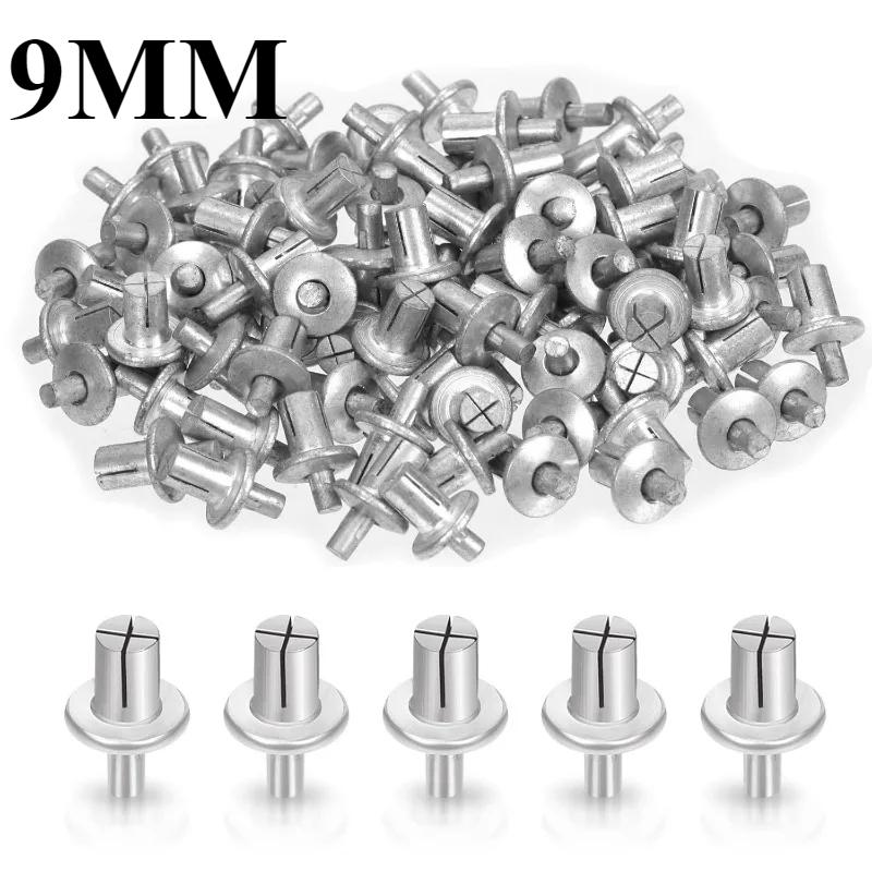 100/10x Hammer Drive Expansion Rivets Percussion Expansion Aluminum Nail Head Piercing Knock Type Small Tapping Screws Fasteners