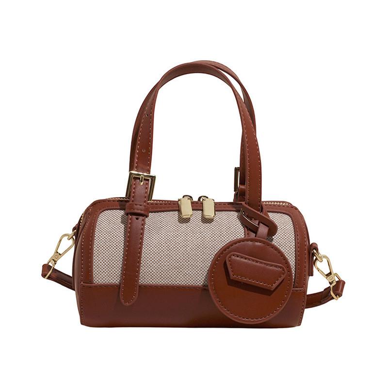 Small Solid Color Color Block Pillow Bag Pu Material Summer Casual Daily Use