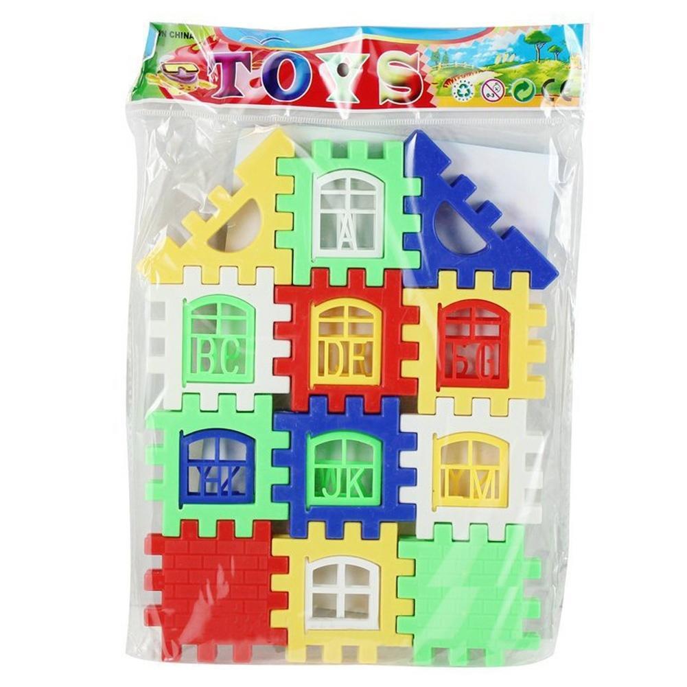 Baby Kid House Building Blocks Construction Toy Plastic Magnetic Blocks Kids Toys
