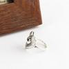 New Arrivals Open Run Heart Ring Cutout Kitsch Street Silver Ring