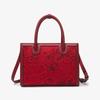 Red bridal bag 2024 new model large-capacity embroidered vintage handbag wedding elegant lace crossbody bag