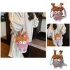 Cute Knit Ladies Crossbody Bag With Cartoon Design For Daily Use