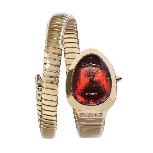 

[GEIGER] GEIGER Women s Cutting Glass Snake Metal Watch GE1265RDGD GE1265RDGD