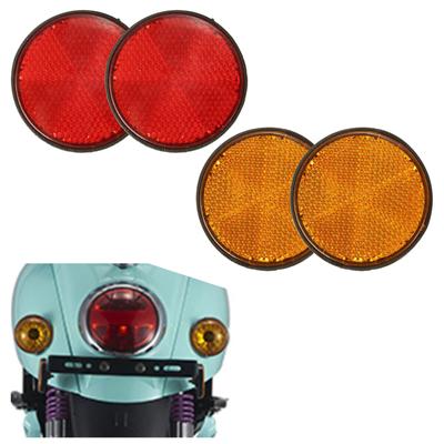 2PCS Round Warning Strip Tape Reflective Sticker Car Motorcycle Bike Caravan Lorry Screw On Safety Reflector Stickers Decals New