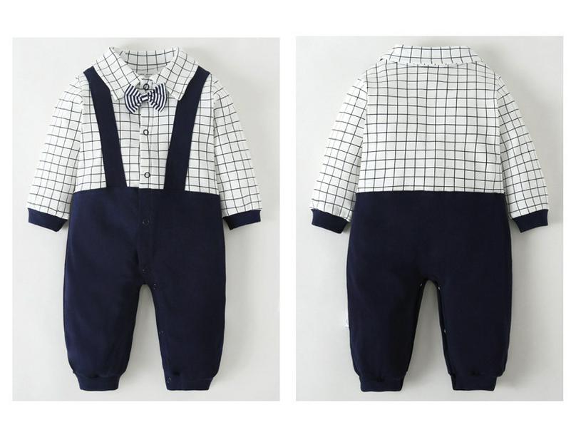 Baby Junge Langarm Strampler im koreanischen Stil - Herbst/Frühling Gentleman Body Schlafanzug