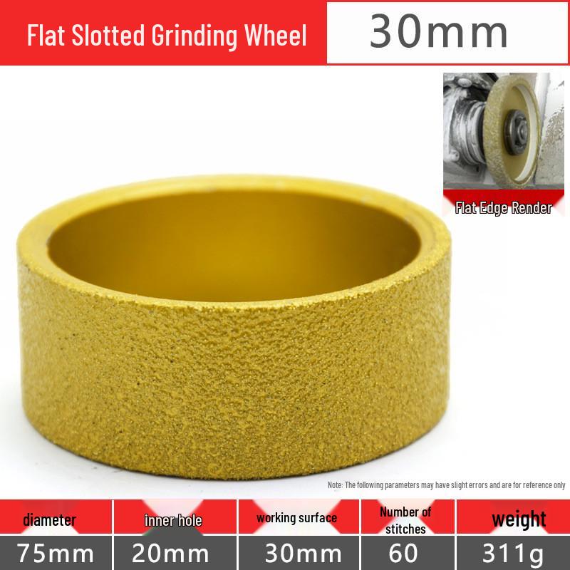 Brazed Diamond Flat Angle Grinder for Roman Column Quartz Stone & Ceramic Tile Edge Grooving.