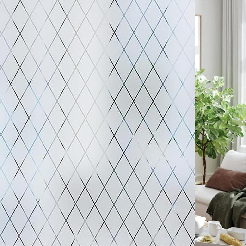 Wide 75/90 Cm Stained Glass Privacy Window Film, Frosted Solar Protection Window Decals, Matte Anti UV Window Tint